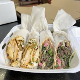 Chicken Shawarma Sandwich and Meat Shawarma Sandwich
