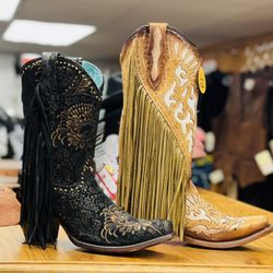 Lebeda's Boot Hideaway - Corral Ladies Fringe Western Boots