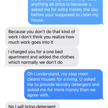 Crystal Clear Cleaning - She was trying to tell me that I need to pay her before she cleans my house & then came back and said actually u need to pay me when I'm otw - Home Cleaning Near Me - Jackson, Georgia Crystal Clear Cleaning - She was trying to tell me that I need to pay her before she cleans my house & then came back and said actually u need to pay me when I'm otw - Home Cleaning Near Me - Jackson, Georgia