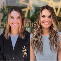 Christina White Salon - Before and After Hair Extensions.