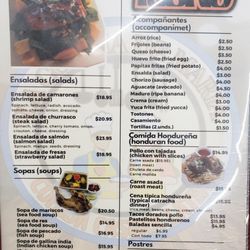 La Cocina De Maria - Menu