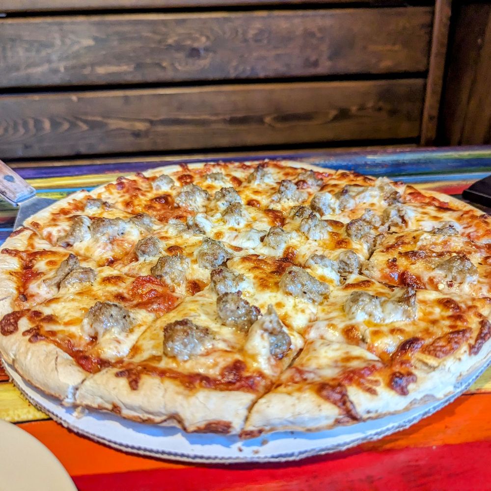 Debs Spare Time - 12 Inch Double Sausage Pizza - Bars Near Me - Oshkosh, Wisconsin