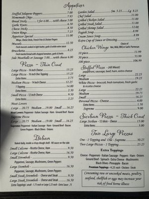 Menu photo 1 Capri's Pizza Randleman, NC