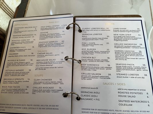 Menu photo 1 Red House Cambridge, MA