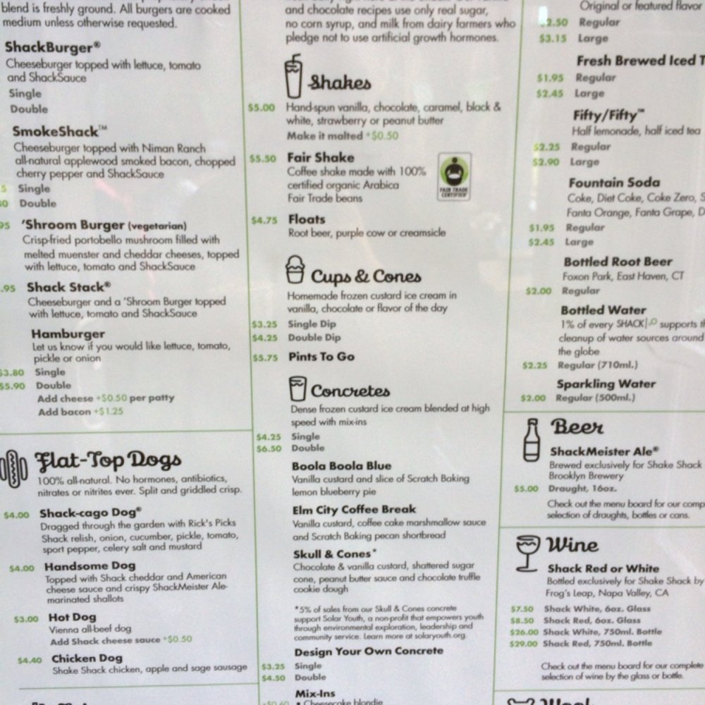 Shake Shack New Haven - Menu - Burgers Near Me - New Haven, Connecticut