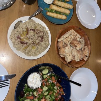 Lulu Mediterranean - Borak babaganoush shepherd salad - Mediterranean Near Me - Edgewater, New Jersey