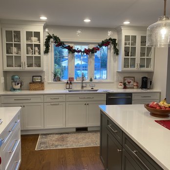 Cambridge Kitchens - a kitchen with white cabinets and white countertops - Cabinetry Near Me - Wayne, New Jersey