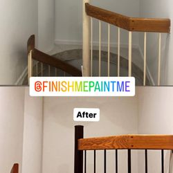 Finish Me Paint Me - Staircase repaint. Contact us at (305)753-3207 or finishmepaintme@gmail.com
