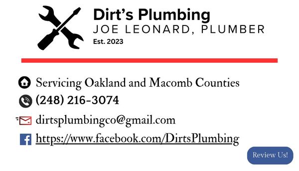 Dirt's Plumbing Logo