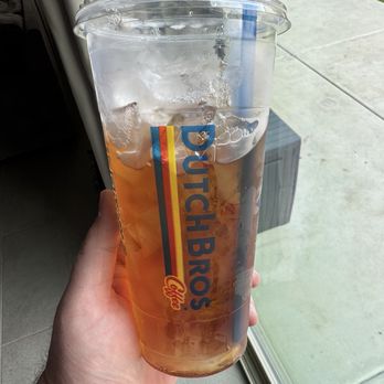 Dutch Bros Coffee - Sugar free peach tea. - Juice Bars & Smoothies Near Me - Clovis, California