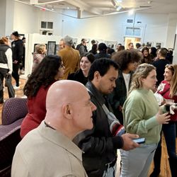 CityArts Orlando - Crowded second floor exhibit area with so much cool art to peruse.