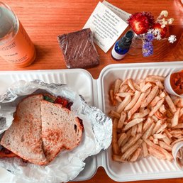 a sandwich and french fries a sandwich and french fries