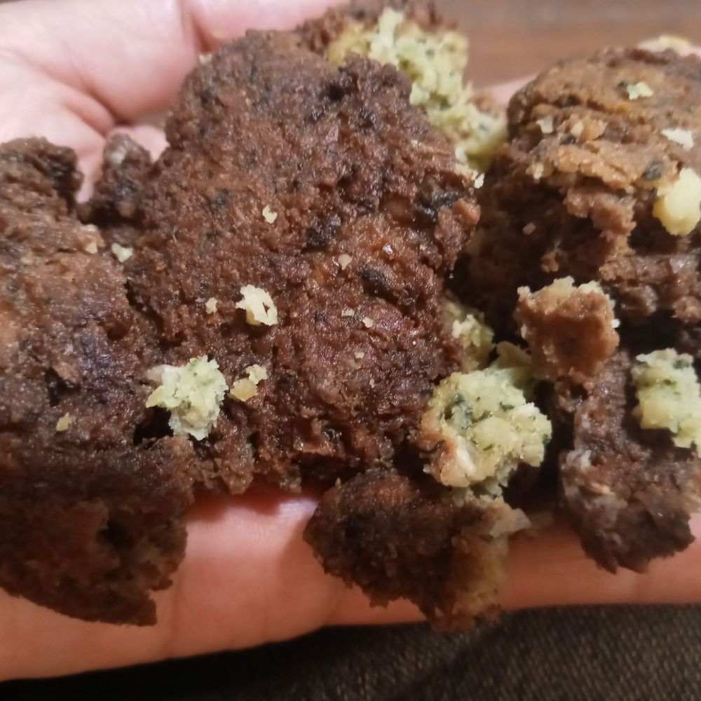 Yucky falafel that was not edible and thrown away. Yucky falafel that was not edible and thrown away.
