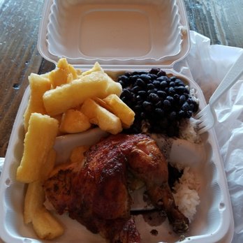 Don Pollo - 1/4 dark with rice and beans & fried yuca - Latin American Near Me - Rockville, Maryland