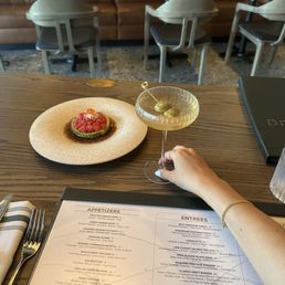 Tuna tartare and martini