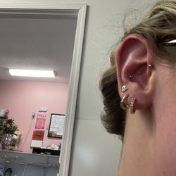 Lady Luck Tattoo and Body Piercing III - Forward helix and conch piercings