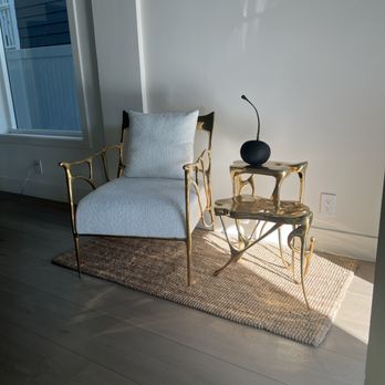 Chantr Living - Cool modern brass chair and side tables! - Furniture Stores Near Me - Newport Beach, California Chantr Living - Cool modern brass chair and side tables! - Furniture Stores Near Me - Newport Beach, California