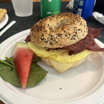 Folks Cafe - Everything bagel with bacon egg and cheese - Empanadas Near Me - Wilmington, North Carolina