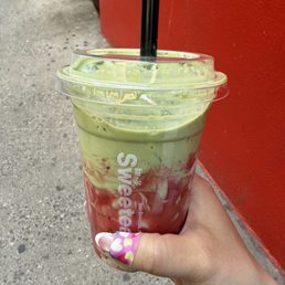 Strawberry matcha latte Strawberry matcha latte