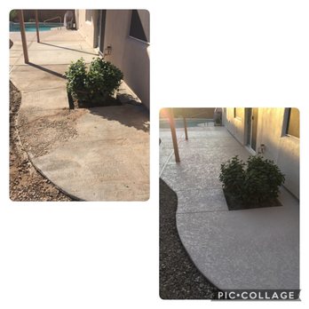 Backyard Boulders - Before after patio repair by Backyard Boulders. - Masonry/Concrete Near Me - Tuscon, Arizona Backyard Boulders - Before after patio repair by Backyard Boulders. - Masonry/Concrete Near Me - Tuscon, Arizona