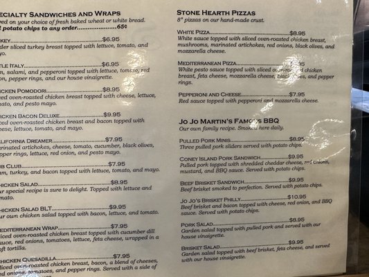 Menu photo 1 Stone Hearth Cafe Centerville, IN