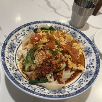 Shan Xi Magic Kitchen - Hand-Ripped Noodles With Tomato & Egg and spicy oil - Chinese Near Me - San Diego, California Shan Xi Magic Kitchen - Hand-Ripped Noodles With Tomato & Egg and spicy oil - Chinese Near Me - San Diego, California