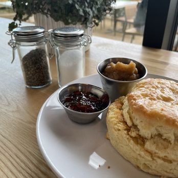 Union Biscuit - Classic biscuit with apply butter and pepper jelly - Breakfast & Brunch Near Me - Las Vegas, Nevada Union Biscuit - Classic biscuit with apply butter and pepper jelly - Breakfast & Brunch Near Me - Las Vegas, Nevada