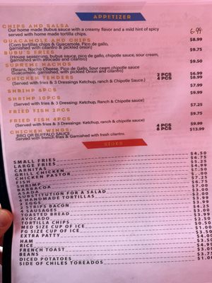 Menu photo 2 Bubu's Restaurant Long Beach, CA