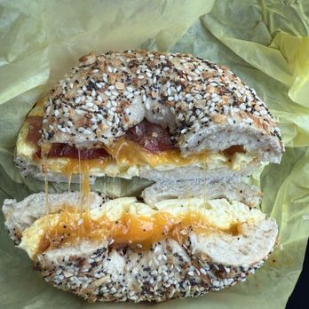 The Daily Bagel - Bacon egg and cheese on everything bagel - Bagels Near Me - San Diego, California The Daily Bagel - Bacon egg and cheese on everything bagel - Bagels Near Me - San Diego, California