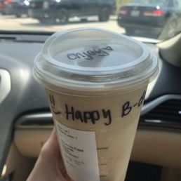 Caffe vanilla Frappuccino with coconut milk