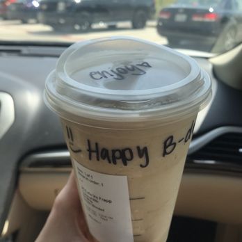 Starbucks - Caffe vanilla Frappuccino with coconut milk - Coffee & Tea Near Me - Cross Roads, Texas
