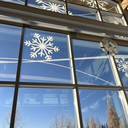 North Pole Branch Library - Sitting in the fireplace area enjoying the view!