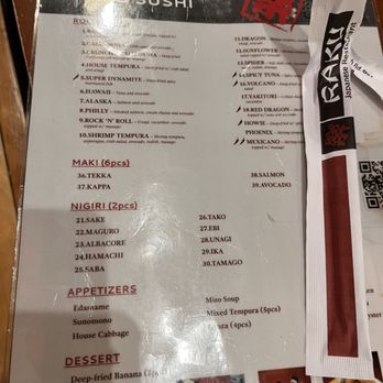 Raku Sushi - Menu - Japanese Near Me - West Sacramento, California Raku Sushi - Menu - Japanese Near Me - West Sacramento, California