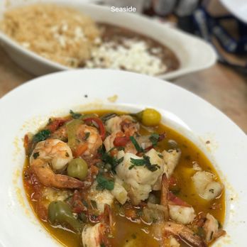 La Tortuga - Tilapia and shrimp dish.. new one for me and delicious - Mexican Near Me - Seaside, California La Tortuga - Tilapia and shrimp dish.. new one for me and delicious - Mexican Near Me - Seaside, California