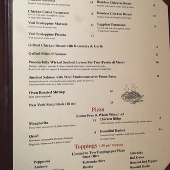 Millrock Restaurant - Menu 10/2019 - Italian Near Me - Windham, New York Millrock Restaurant - Menu 10/2019 - Italian Near Me - Windham, New York