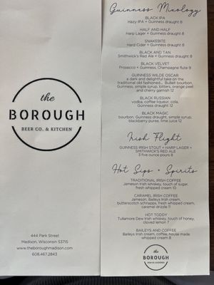 Menu photo 1 The Borough Kitchen and Cocktails Madison, WI Menu photo 1 The Borough Kitchen and Cocktails Madison, WI