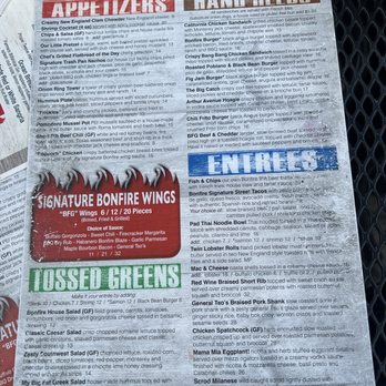 Bonfire Grille - Menú - New American Near Me - Milford, Connecticut Bonfire Grille - Menú - New American Near Me - Milford, Connecticut