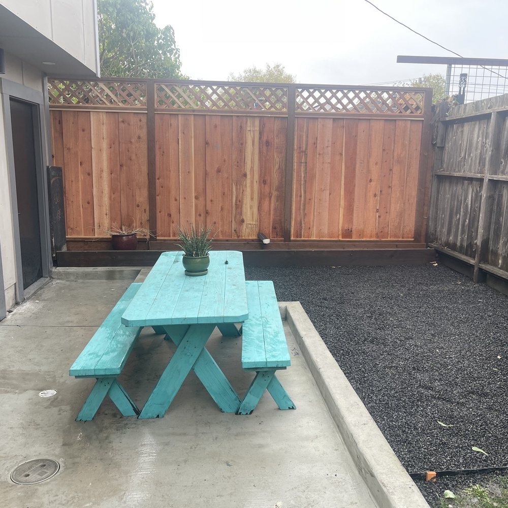 Edy replaced our old fence and added gravel where there was mud.