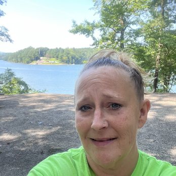 Goose Point Campground - Myself Michelle and the view from lot 21 - Campgrounds Near Me - Bassett, Virginia Goose Point Campground - Myself Michelle and the view from lot 21 - Campgrounds Near Me - Bassett, Virginia