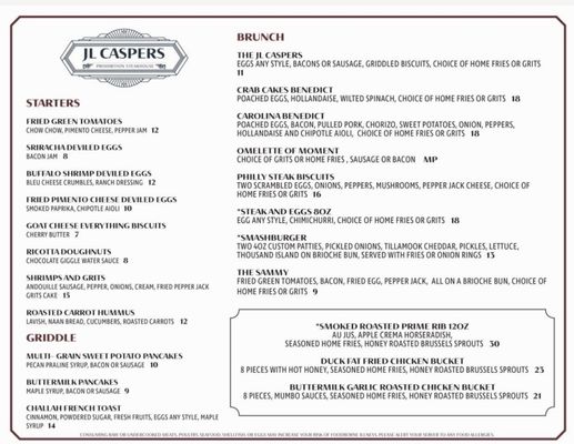 Menu photo 6 JL Casper’s Winston-Salem, NC