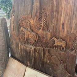 Three Rivers Historical Museum - Wooden carving