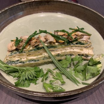 Published on Main - Spirulina kelp lasagna with clams, sea asparagus and lemon - Tapas/Small Plates Near Me - Vancouver, British Columbia Published on Main - Spirulina kelp lasagna with clams, sea asparagus and lemon - Tapas/Small Plates Near Me - Vancouver, British Columbia