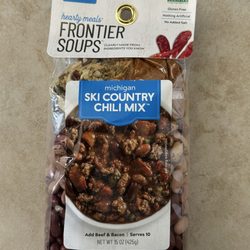Frontier Soups - I'll use ground chicken or turkey, and double up on the red wine. It's great served over macaroni.