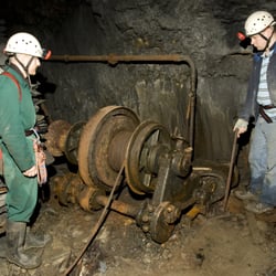 Corris Slate Mine Explorers - Inspecting a winch