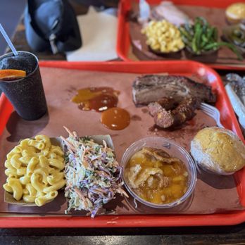 Terry Black's Barbecue - Blackberry Margarita, it's perfect!!! Brain freeze Cole slaw Mac n cheese, peach cobbler, the brisket w jalapeño sausage! - Barbeque Near Me - Austin, Texas
