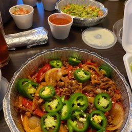 Fajita El Pastor, Avocado Dip, Fajita Chicken on the Beach