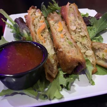 Rock N Roll Sushi - Not sure of this presentation and prefer the diagonal slice of the whole eggroll. Delicious though! - Sushi Bars Near Me - Tuscaloosa, Alabama