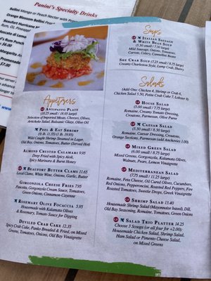 Menu photo 4 Panini's on the Waterfront Beaufort, SC Menu photo 4 Panini's on the Waterfront Beaufort, SC