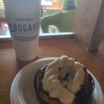 Bogart's Coffee House - Seal Beach Fog and Cinnamon Roll - Coffee & Tea Near Me - Seal Beach, California