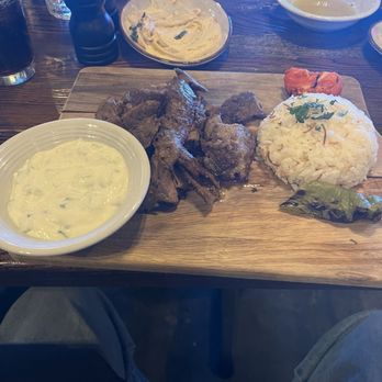 Kalamata Meze Bar - Gyro with rice fresh made tzatziki sauce - Mediterranean Near Me - Ocean City, Maryland